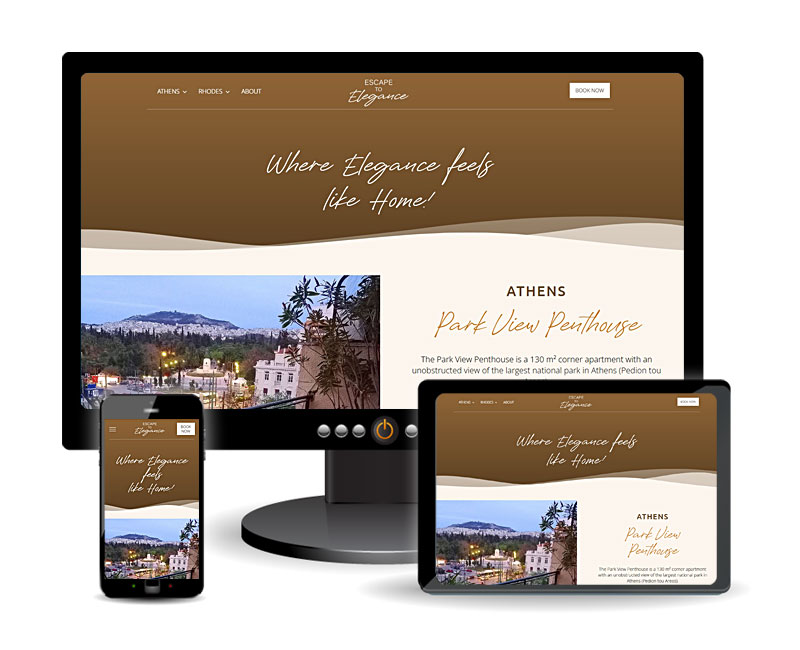 Escape to Elegance - Elegant vacation apartments in Athens and Rhodes, Greece, with vintage furniture and paintings.